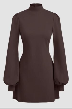 Women’s Elegant Puff Sleeve A-Line Dress