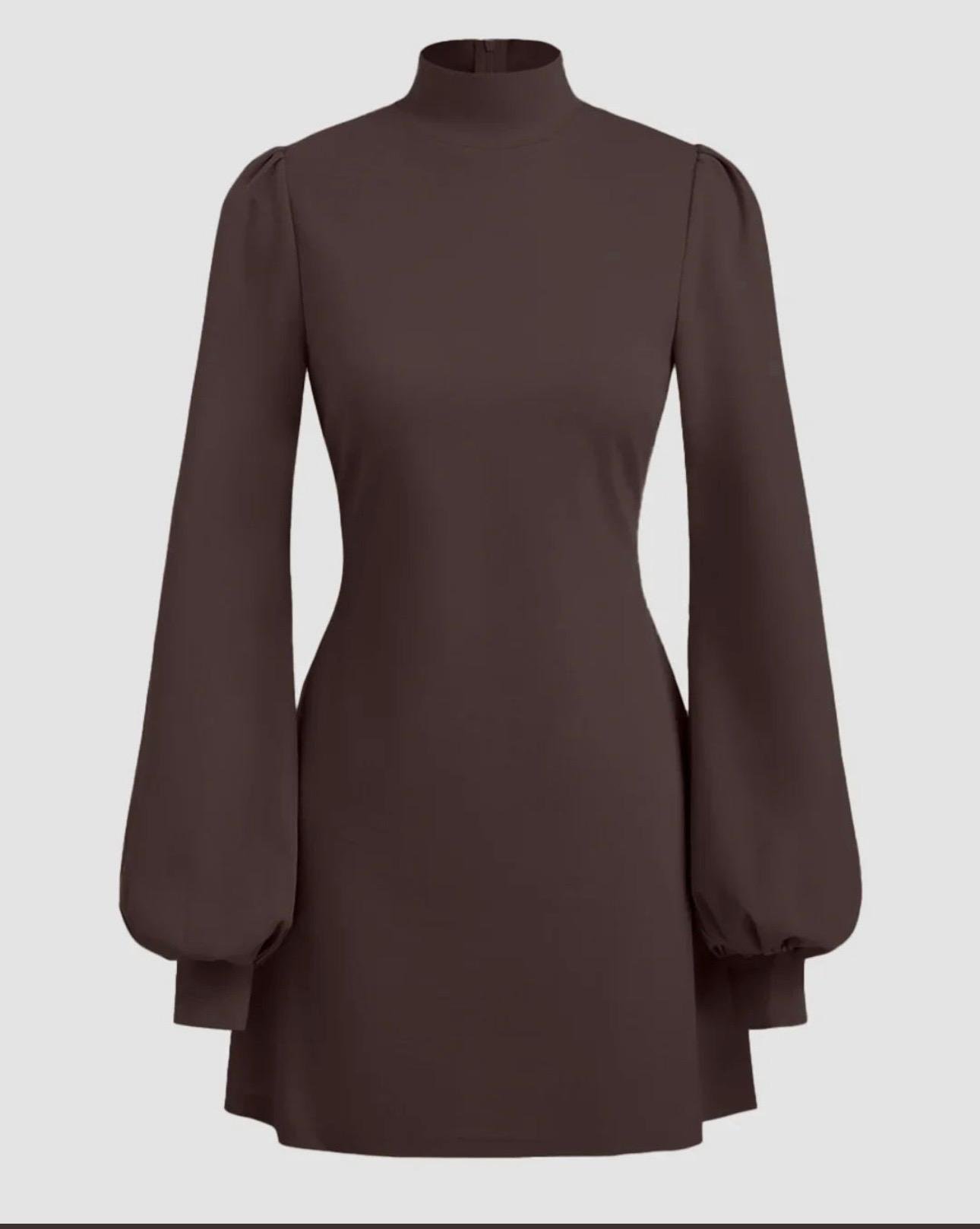 Women’s Elegant Puff Sleeve A-Line Dress